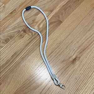 Beige and Gold Lanyard with Clip